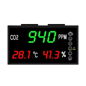 DMB03 3-en-1 Multifunción CO2 Calidad del aire interior Gran pantalla LED-Monitor-Indicador